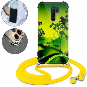 Etui Crossbody Żółty Do XIAOMI REDMI 9 Modne Wzory