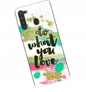 Etui Glass DO SAMSUNG A21 Case Modne Wzory