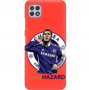 Etui Mat Czerwony do SAMSUNG A22 5G Football Wzory