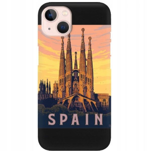 Etui Mat do IPHONE 13 Dla Podróżnika Świat Wzory