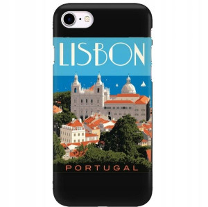 Etui Mat do iPHONE SE2 Dla Podróżnika Świat Wzory