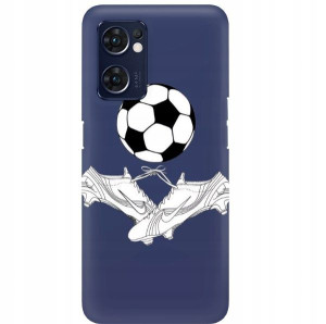 Etui Mat Granat do OPPO RENO 7 5G Football Wzory