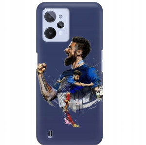 Etui Mat Granat do REALME C31 Piłka Nożna Wzory