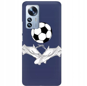 Etui Mat Granat do XIAOMI 12 PRO Piłka Nożna Wzory