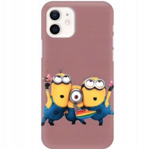 Etui Matowe Ciemny Róż Do IPHONE 12 Bajki Wzory