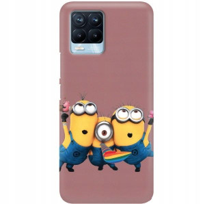 Etui Matowe Ciemny Róż Do REALME 8 PRO Bajki Wzory
