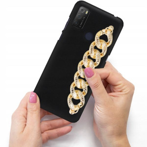 Etui Matowe Z Blinkiem Do Oppo A16 Ochrona Czarny