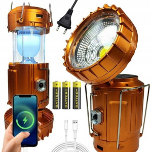 Lampa Solar Led Cob Camping Powerbank 24 Cm Mocna
