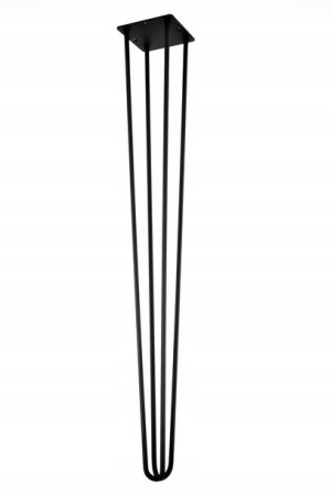 Noga metalowa, czarna, stół 72 cm hairpin 4 pręty