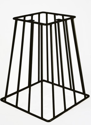 Noga metalowa, czarna do stołu 48 cm, pręt 8 mm