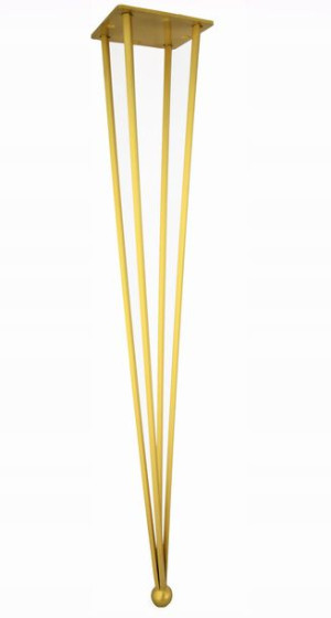 Noga do stołu złota Diament 75 cm kula Premium