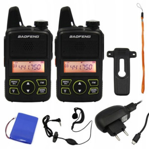 2x Krótkofalówki Baofeng Bf-t1 Mini Walkie Talkie