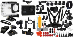 Kamera Sportowa Wodoodporna Full Hd + Akcesoria Xl