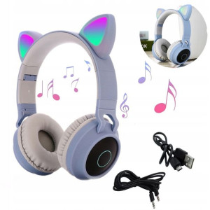 Kocie Uszy Słuchawki Dla Dzieci Bluetooth Kotek