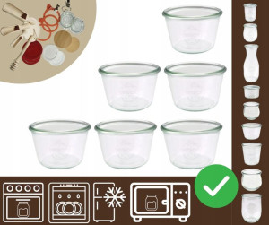 Słoiki WECK 6szt/żaroodporny słoik 370ml MOLD