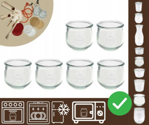 Słoiki WECK 6szt/żaroodporny słoik 370ml TULIP