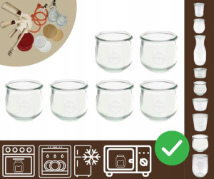 Słoiki WECK 6szt/żaroodporny słoik 580ml TULIP