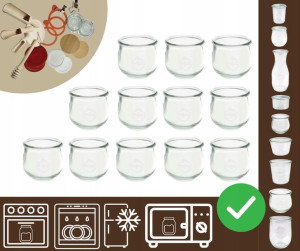 Słoiki WECK 12szt/żaroodporny słoik 580ml TULIP