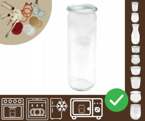 Słoiki WECK /żaroodporny słoik 600ml CYLINDER