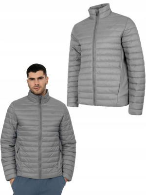 4f Męska Kurtka Pikowana Szara Kump002 25s R-xl