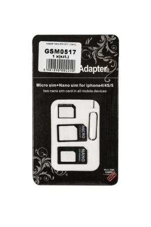 Adapter kart SIM M-Life 3W1 (nano SIM / micro SIM / SIM)