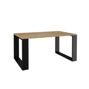 Stolik Kawowy Ława Salon Loft Modern Dąb Artisan - Czerń