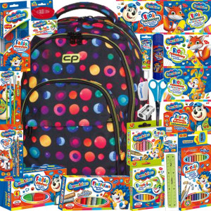 Coolpack Plecak Szkolny Wyprawka Zestaw Dots