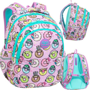 Coolpack Plecak Szkolny Dla Dziewczynki Donuts Różowy