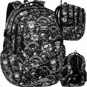 Coolpack Plecak Szkolny Młodzieżowy Czarny Czaszki