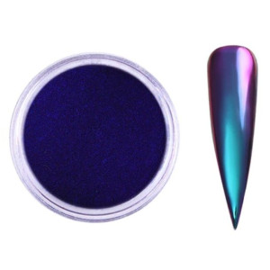 Pyłek do Paznokci Metallic Aurora pyłek metaliczny blue effect *4