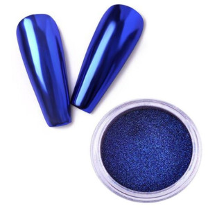 Pyłek do Paznokci Metallic Chrome pyłek metaliczny blue 05