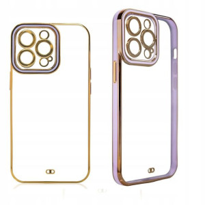 Etui Iphone 12 Pro Max ze złotą ramką