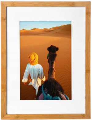 Ramka drewniana bambusowa 30x40 passepartout 20x30