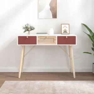 Konsola z szufladami, 105x30x75 cm, materiał drewn