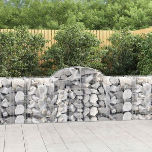 Kosze gabionowe, 20 szt, 200x50x80/100 cm, galwani