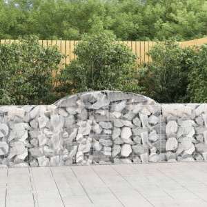 Kosze gabionowe, 2 szt., 300x30x80/100 cm, galwani