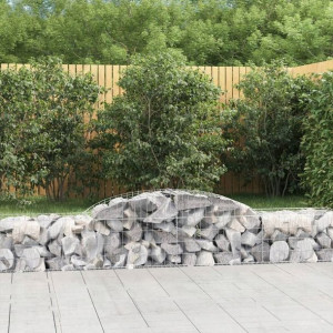 Kosze gabionowe, 6 szt, 300x50x40/60 cm, galwanizo