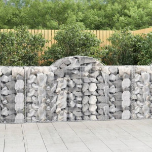 Kosze gabionowe, 11 szt, 200x50x100/120cm, galwani