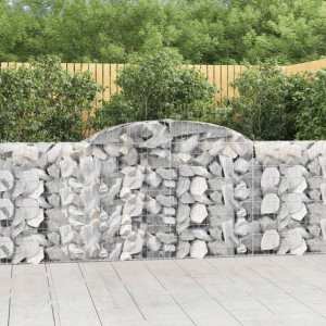 Kosze gabionowe, 5 szt, 300x30x100/120 cm, galwani