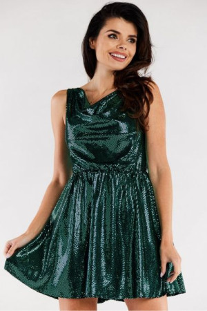 Awama Sukienka Model A562 Green Dots L