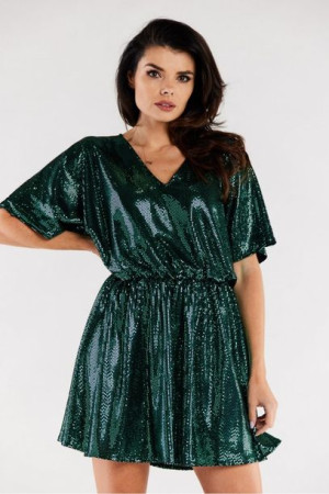 Awama Sukienka Model A561 Green Dots Uniwersalny