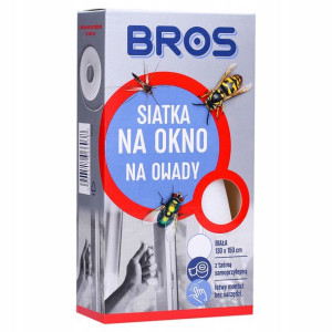 Bros Siatka Na Okno Z Taśmą Samoprzylepną Biała