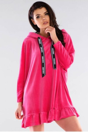 Awama Sukienka Model A419 Pink Uniwersalny