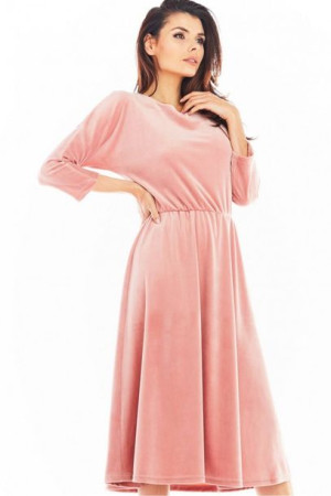 Awama Sukienka Model A407 Welur Pink M