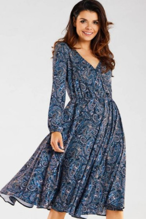 Awama Sukienka Model A466 Navy Pattern M