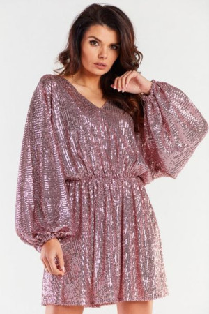 Awama Sukienka Model A485 Pink Uniwersalny