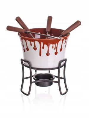 6cz. zestaw Fondue Choco Dark