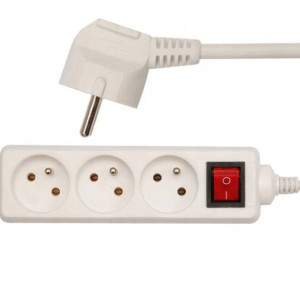 Przedłużacz Elektryczny 5m 3 Gniazda Z Uziemieniem