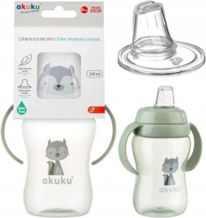 Akuku Bidon Kubek Niekapek Silikonowy Ustnik 240ml
