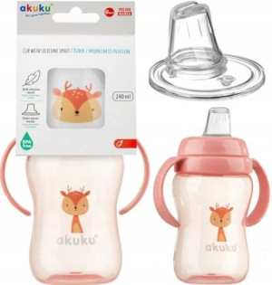 Akuku Bidon Kubek Niekapek Silikonowy Ustnik 240ml